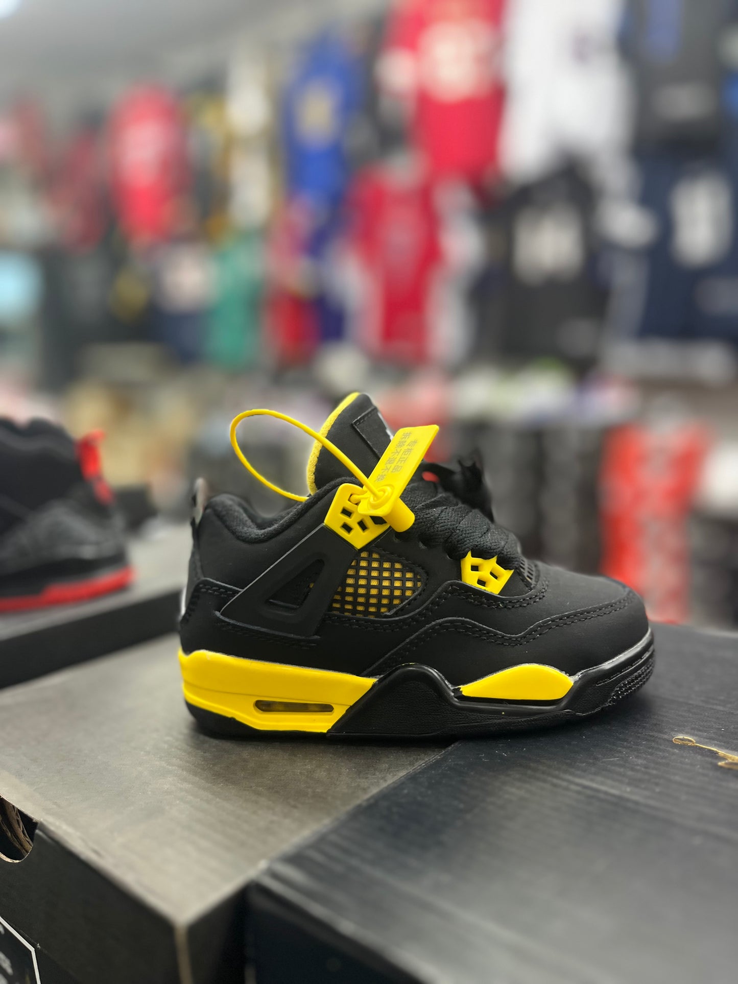 Air jordan 4"s Kids Black&Yellow "Bumble Bee's"
