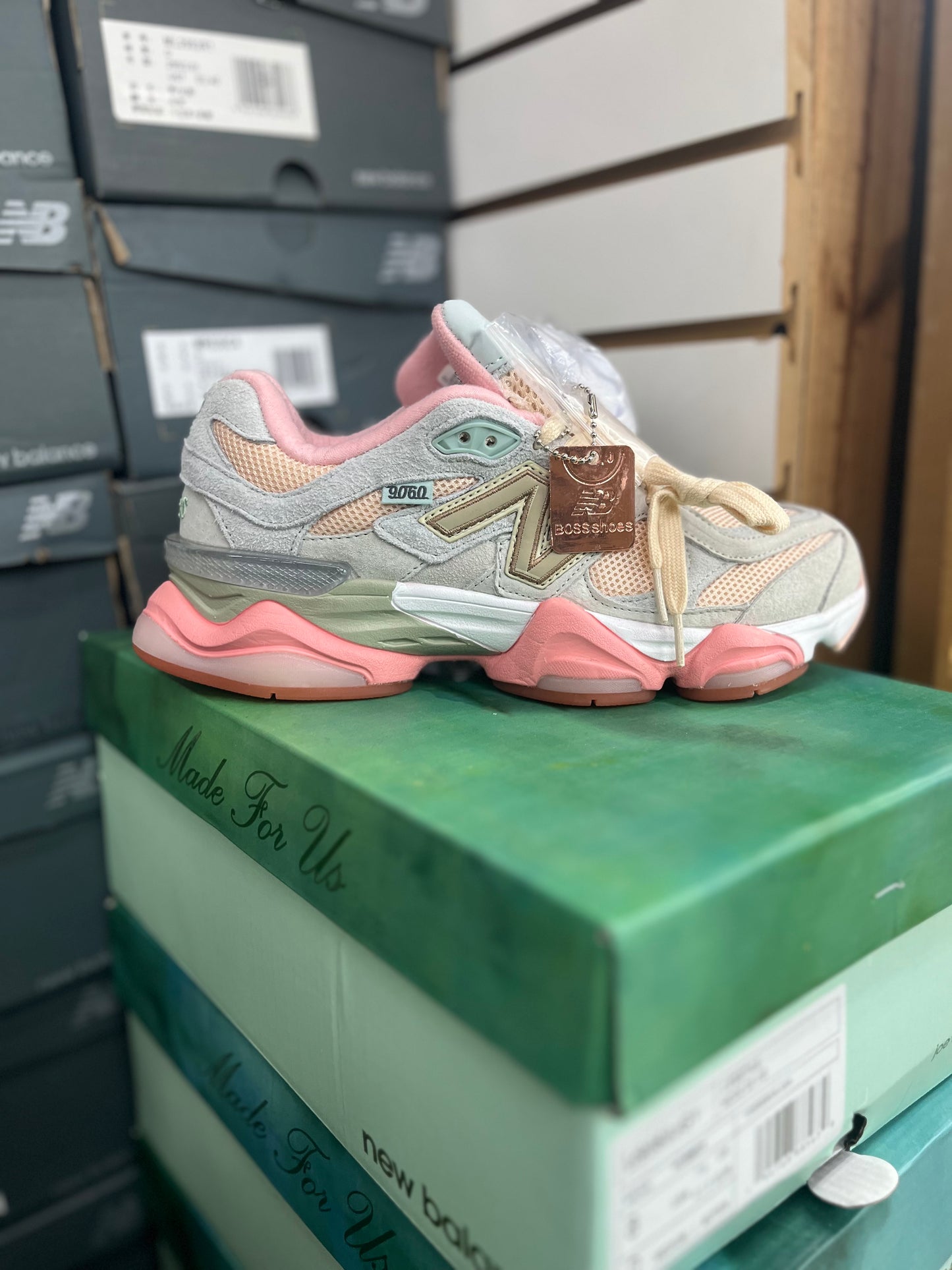 New Balance 9060 Multi color/ pink/green /tan/