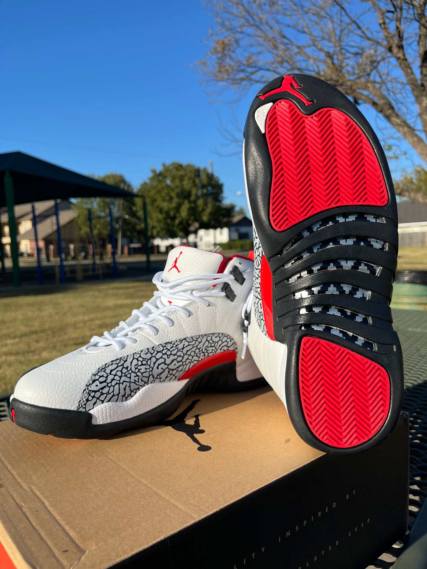 “NIKE AIR JORDAN 12s White/Red/Black”