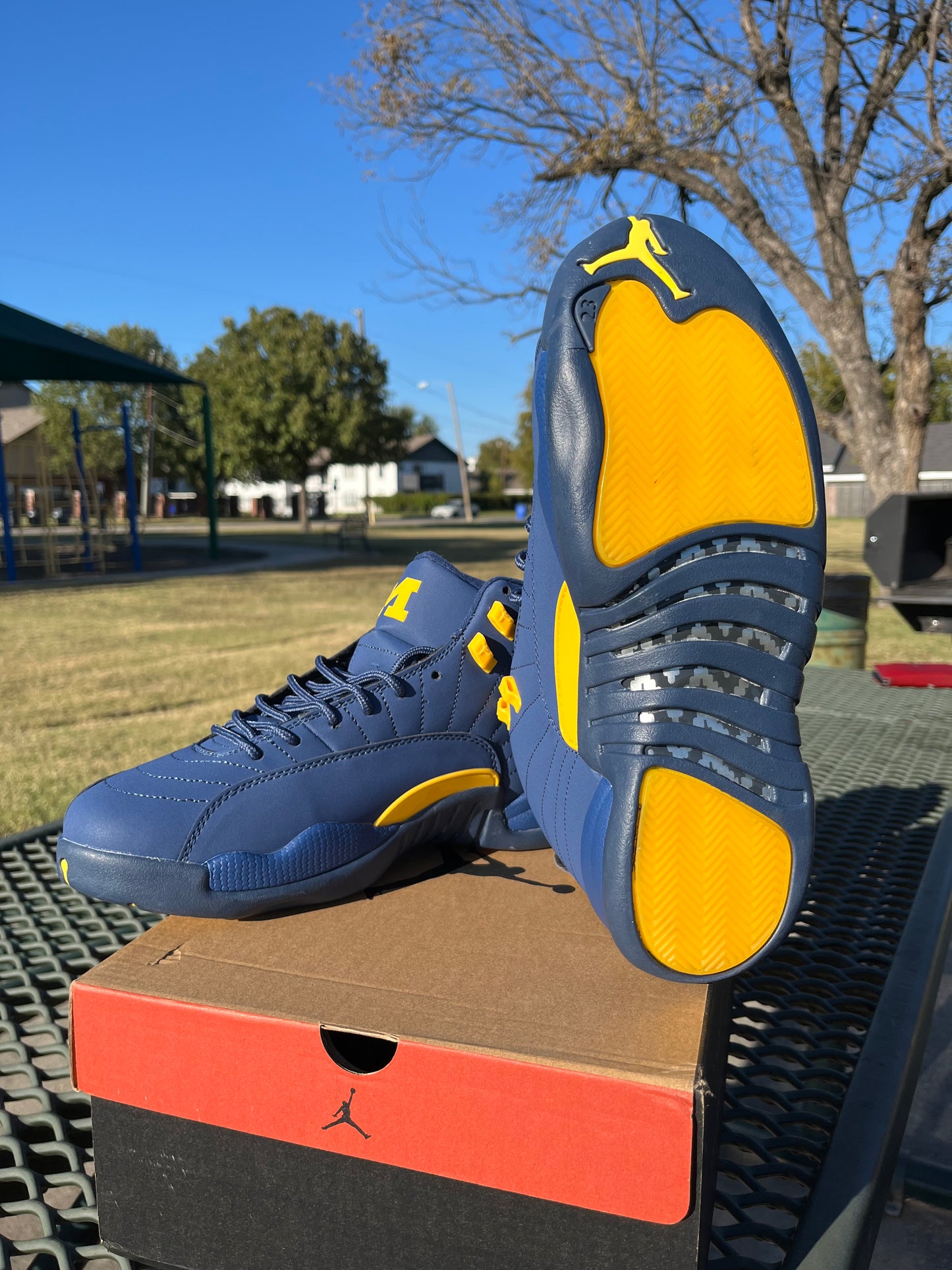 Nike Air Jordan 12s “Michigan University blue PE EDITION “