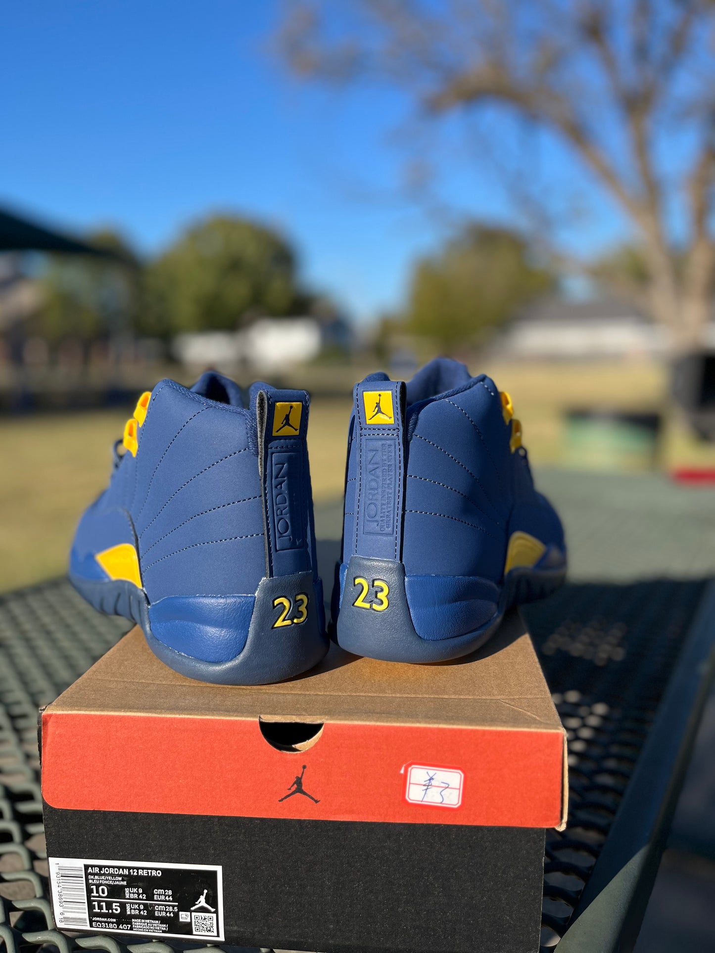 Nike Air Jordan 12s “Michigan University blue PE EDITION “