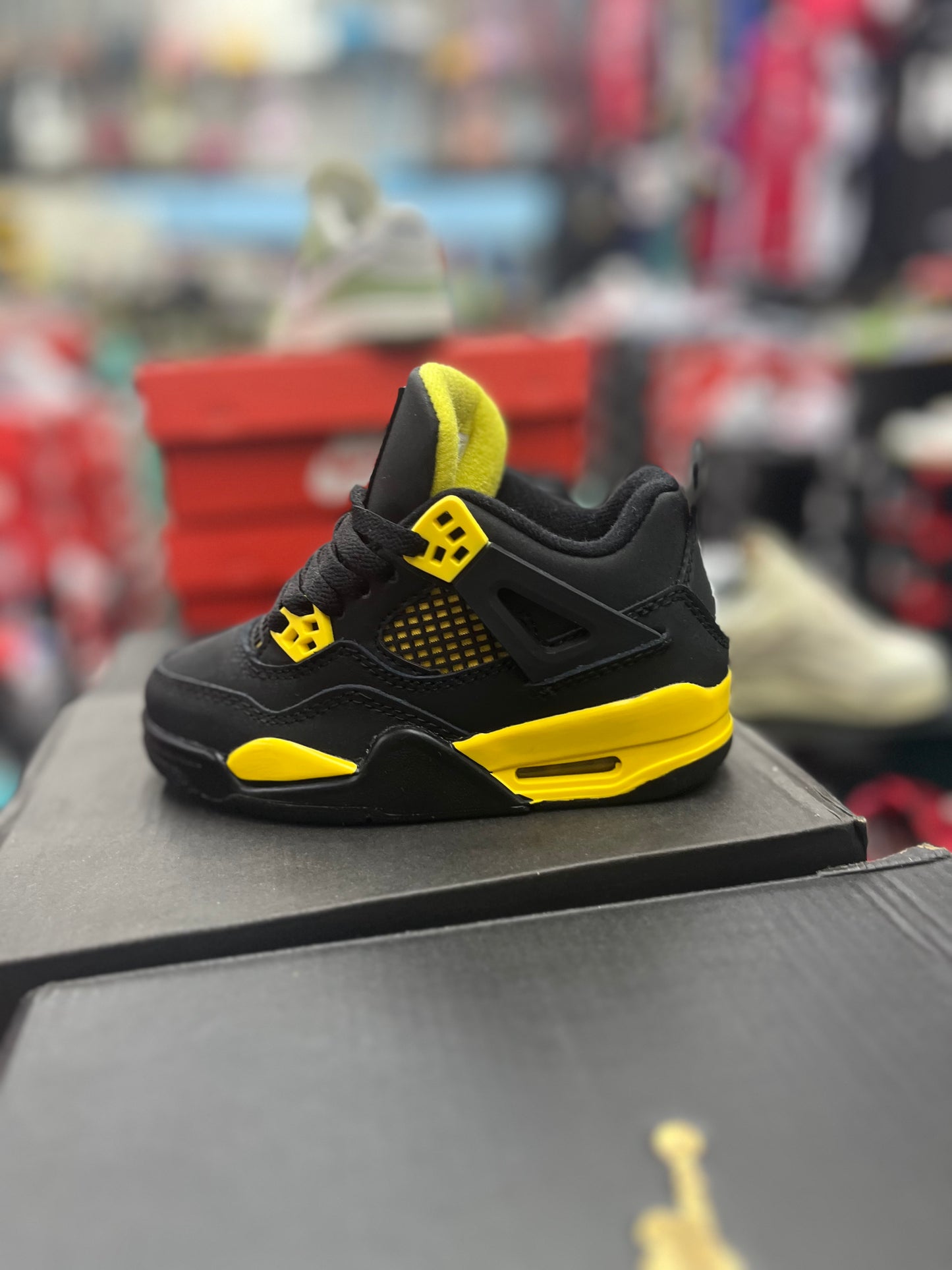 Air jordan 4"s Kids Black&Yellow "Bumble Bee's"