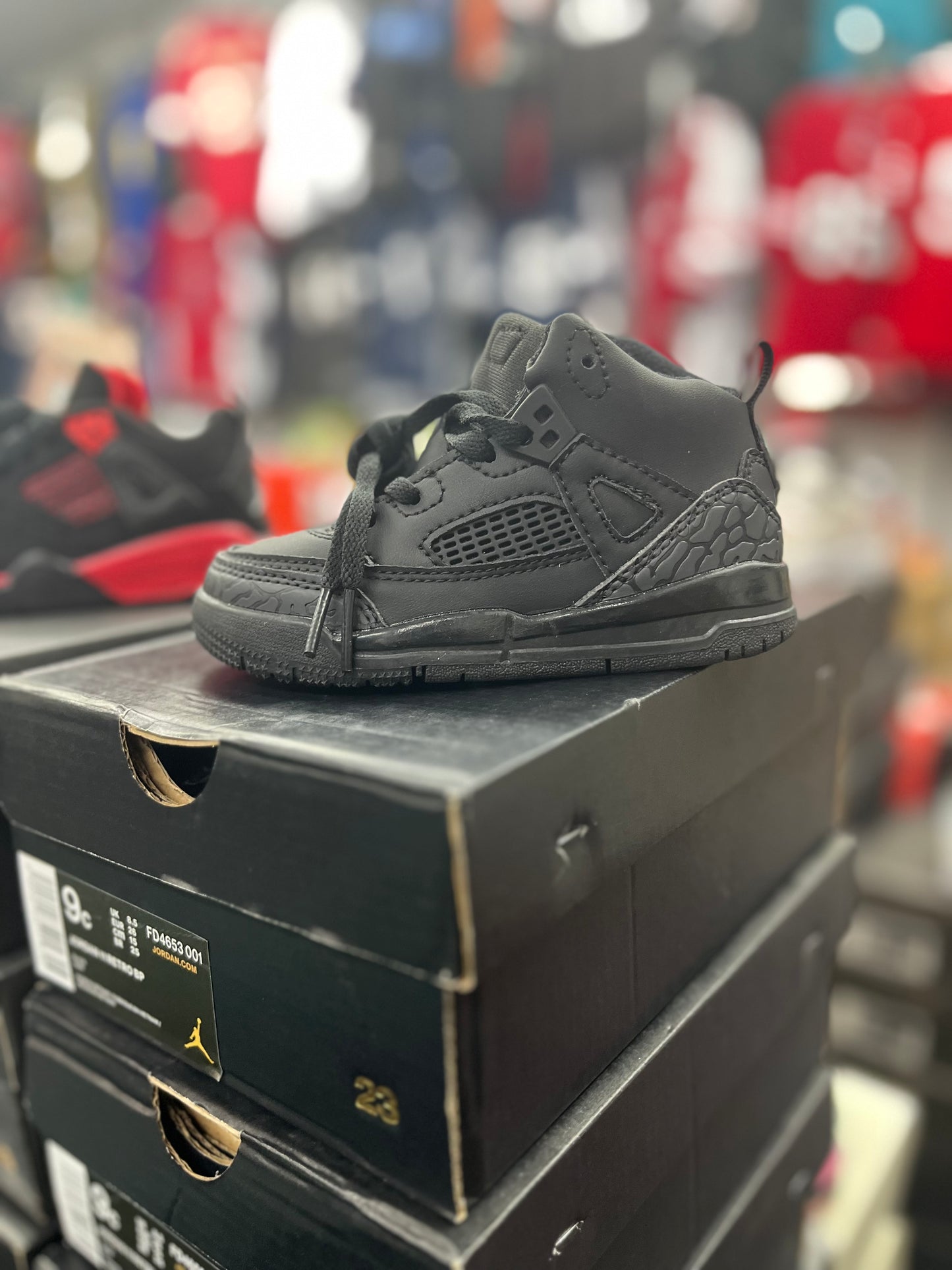AIR JORDAN “SPIZIKE” LOW BLACK CATS KIDS